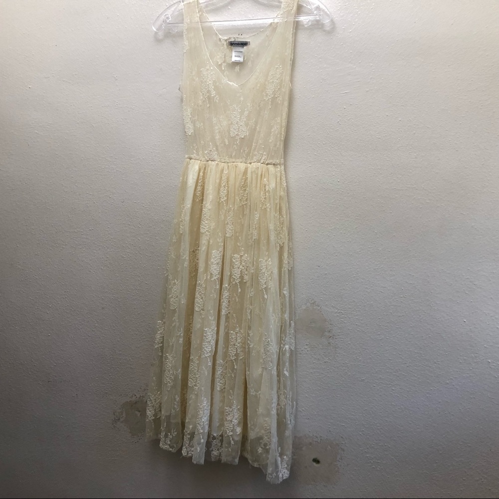 Anna-Kaci Sleeveless Lace Dress Women's Size S Cream - Picture 10 of 10